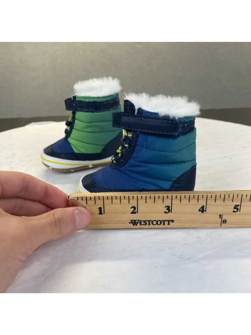 Robeez Baby  Aspen Winter Boots Shoes Unisex faux-fur Size 0-3 Months,Preppy,NEW